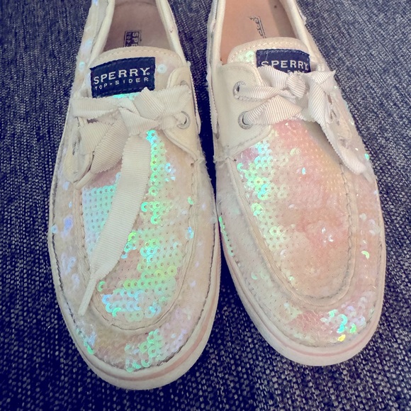 Iridescent White Sperrys - Picture 1 of 7